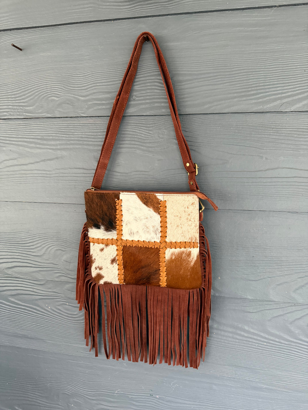 Patchwork Cowhide CrossBody 048