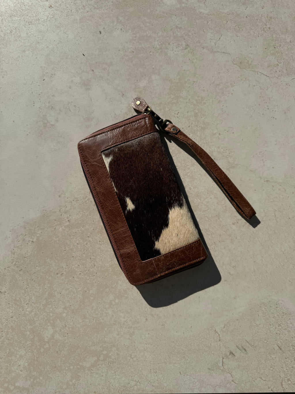 Cowhide And Leather Ladies Wallet