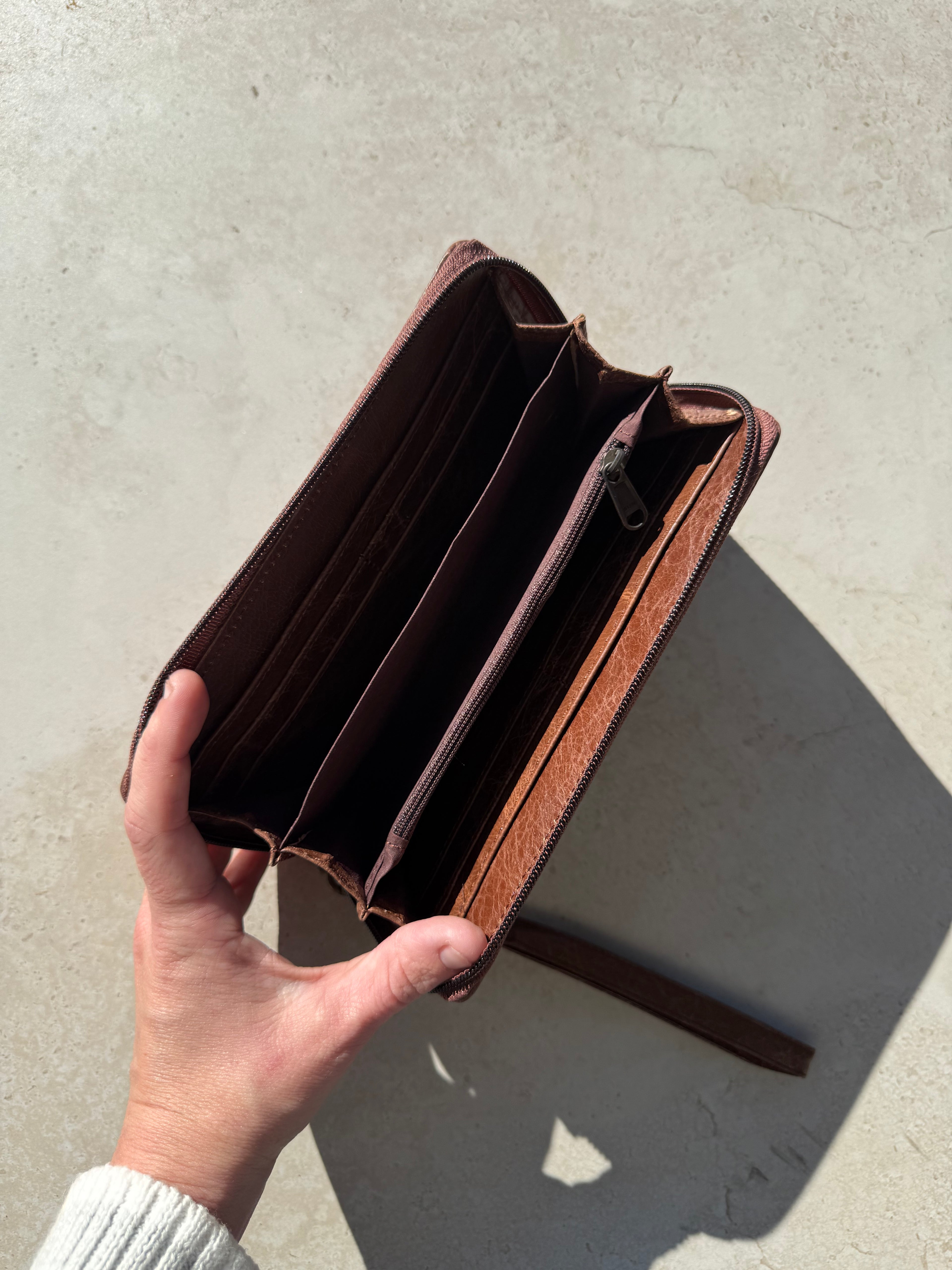 Cowhide And Leather Ladies Wallet